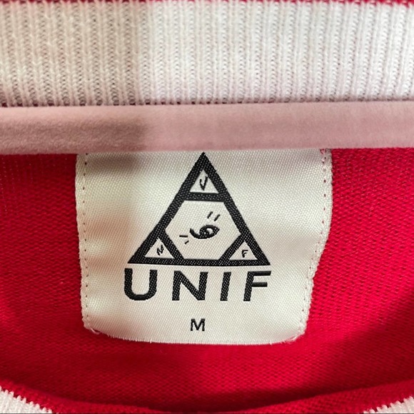 UNIF Riley Ringer Sweater Red {WW39} - Picture 4 of 6